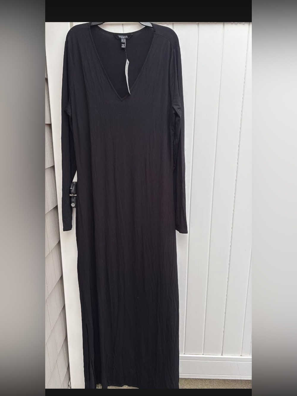 long tall sally Black V-Neck Long Sleeve Maxi Dress